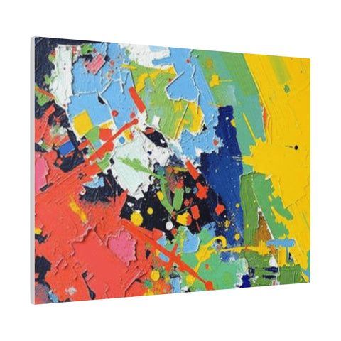 Abstract Color Splash Matte Canvas — Stretched Wall Art