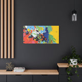 Abstract Color Splash Matte Canvas — Stretched Wall Art