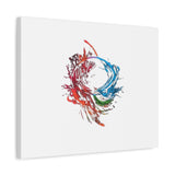 Abstract Color Splash Canvas Print — Modern Watercolor Circle Art on Matte Stretched Canvas