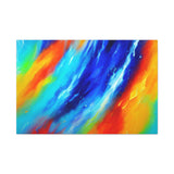 Abstract Rainbow Wave Matte Canvas Print — Vibrant Stretched Wall Art