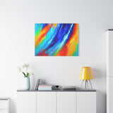Abstract Rainbow Wave Matte Canvas Print — Vibrant Stretched Wall Art