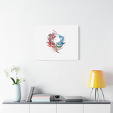 Abstract Color Splash Canvas Print — Modern Watercolor Circle Art on Matte Stretched Canvas