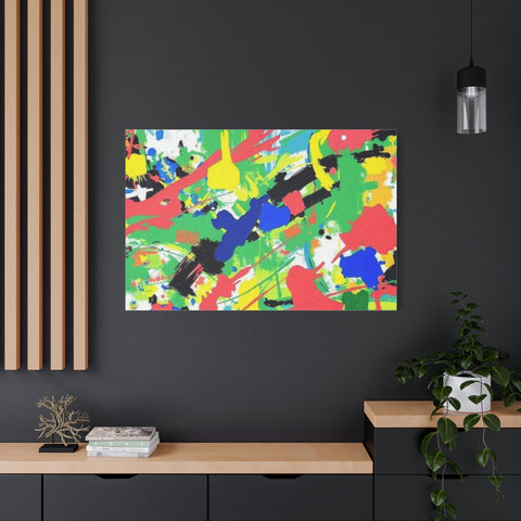 Abstract Color Splash Canvas Print — Vibrant Modern Wall Art