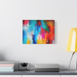 Vibrant Abstract Color Splash Matte Canvas Print