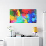 Abstract Color Burst Canvas Print — Vibrant Stretched Matte Wall Art