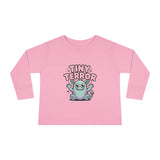 Toddler Tee — "Tiny Terror" Cute Monster Long-Sleeve Shirt