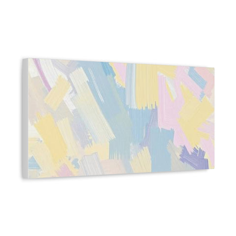 Pastel Abstract Brushstroke Canvas Wall Art