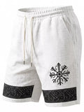 Men's Full Size Linen Blend Drawstring Shorts Plus Size