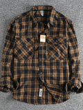 Men's Plus Size Plaid Button Down Shirt
