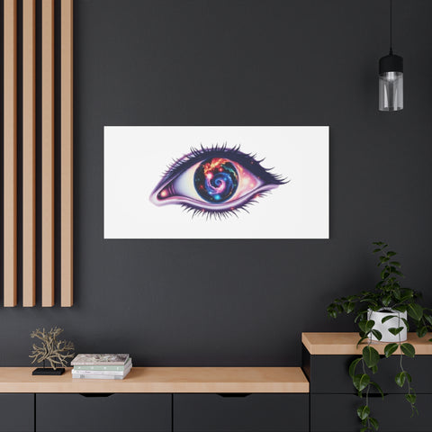 Cosmic Eye Canvas Print — Galaxy Eye Matte Stretched Wall Art