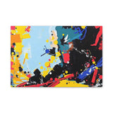 Abstract Color Splash Matte Canvas Print — Modern Stretched Wall Art