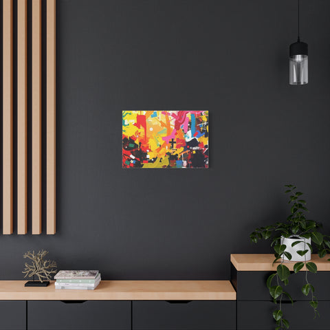 Abstract Color Splash Canvas Print - Vibrant Stretched Matte Wall Art