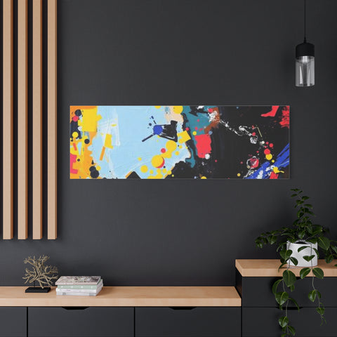 Abstract Color Splash Matte Canvas Print — Modern Stretched Wall Art