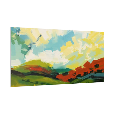 Abstract Colorful Landscape Canvas