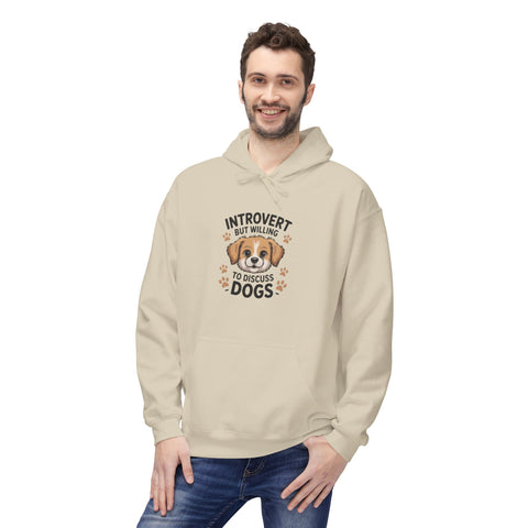 Introvert But Willing To Discuss Dogs Hoodie — Cute Dog Lover Pullover