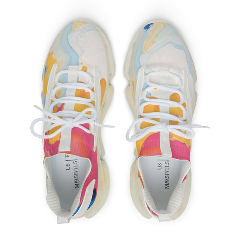 Men's Mesh Sneakers — Colorful Marble Athletic Shoes