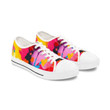 Colorful Abstract Paint Splash Women's Low Top Sneakers