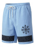 Men's Full Size Linen Blend Drawstring Shorts Plus Size