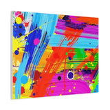 Abstract Color Splash Canvas Print — Vibrant Modern Wall Art