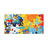 Abstract Splash Colorful Matte Canvas Wall Art – Vibrant Modern Stretched Print