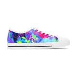 Women's Low Top Sneakers — Colorful Tie-Dye Splash Canvas Sneakers