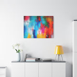 Vibrant Abstract Color Splash Matte Canvas Print