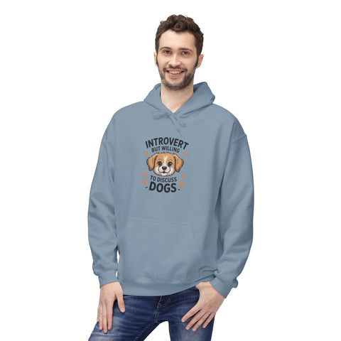 Introvert But Willing To Discuss Dogs Hoodie — Cute Dog Lover Pullover