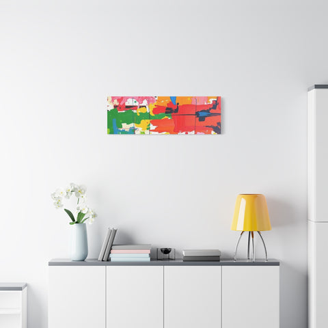 Abstract Color Splash Matte Canvas Print — Vibrant Modern Wall Art