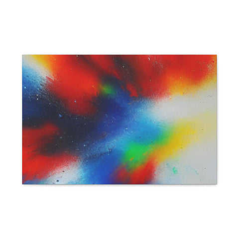 Abstract Color Burst Canvas Print — Vibrant Stretched Matte Wall Art