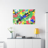 Abstract Color Splash Canvas Print — Vibrant Modern Wall Art