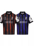 Men's Striped Soccer Jersey T-Shirt