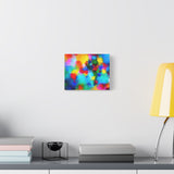 Abstract Rainbow Splash Matte Canvas Print