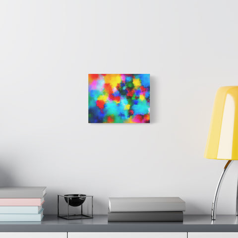Abstract Rainbow Splash Matte Canvas Print