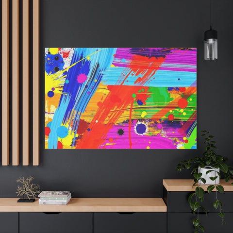 Abstract Color Splash Canvas Print — Vibrant Modern Wall Art
