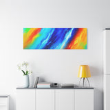 Abstract Rainbow Wave Matte Canvas Print — Vibrant Stretched Wall Art