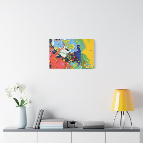 Abstract Color Splash Matte Canvas — Stretched Wall Art