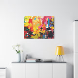 Abstract Color Splash Canvas Print - Vibrant Stretched Matte Wall Art