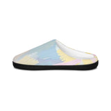 Pastel Brushstroke Men's Indoor Slippers — Soft Cozy Home Shoes