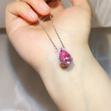 5 Carat 925 Sterling Silver Moissanite Pendant Necklace