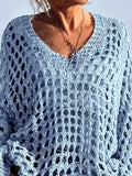 Crochet Long Sleeve Knit Cover Up