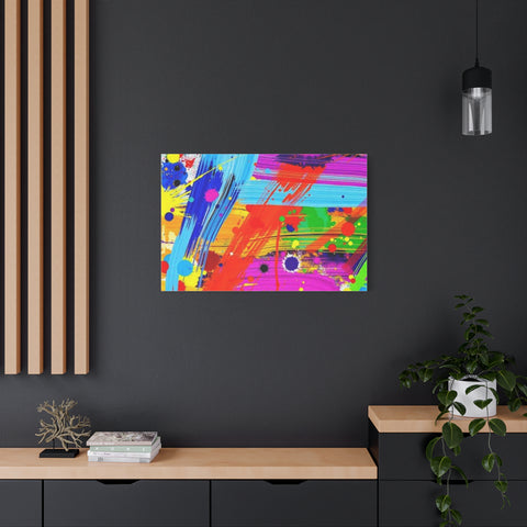 Abstract Color Splash Canvas Print — Vibrant Modern Wall Art