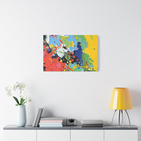 Abstract Color Splash Matte Canvas — Stretched Wall Art