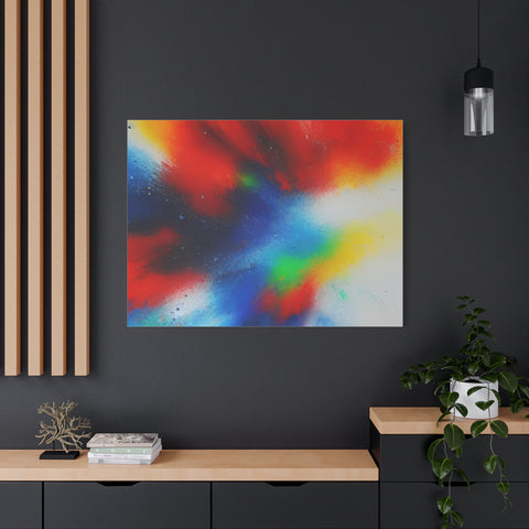 Abstract Color Burst Canvas Print — Vibrant Stretched Matte Wall Art