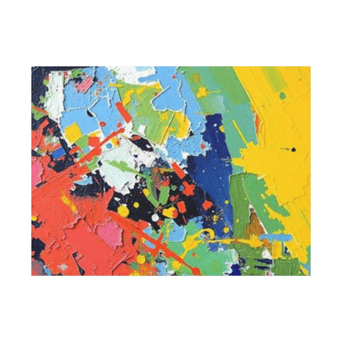 Abstract Color Splash Matte Canvas — Stretched Wall Art