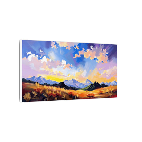 Matte Canvas Landscape — Vibrant Mountain Sunrise Wall Art