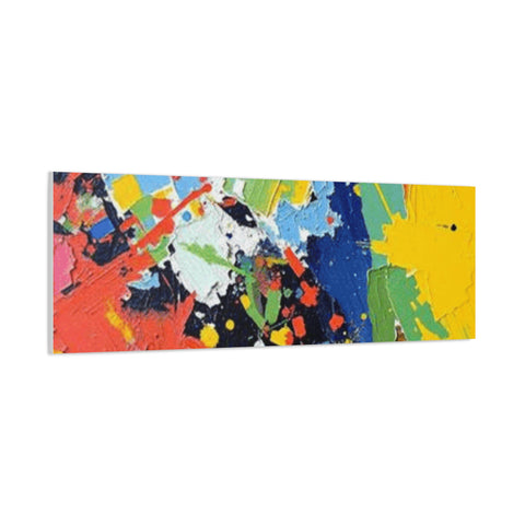 Abstract Color Splash Matte Canvas — Stretched Wall Art
