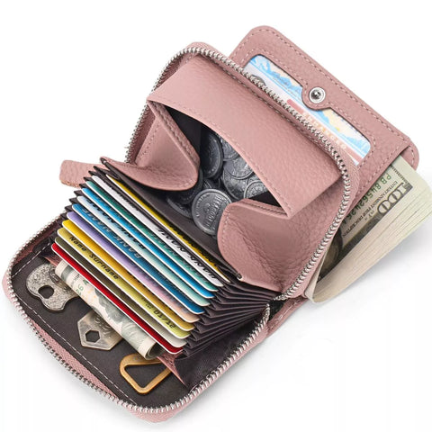 Zippered Leather Card Case