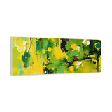Abstract Green & Yellow Matte Canvas Print – Vibrant Modern Wall Art