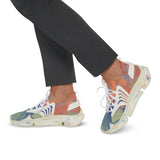 Men's Mesh Sneakers — Colorful Abstract Athletic Shoes