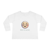 Toddler Long Sleeve Tee — 'Wake Me Up Later' Sleepy Emoji Kids Shirt